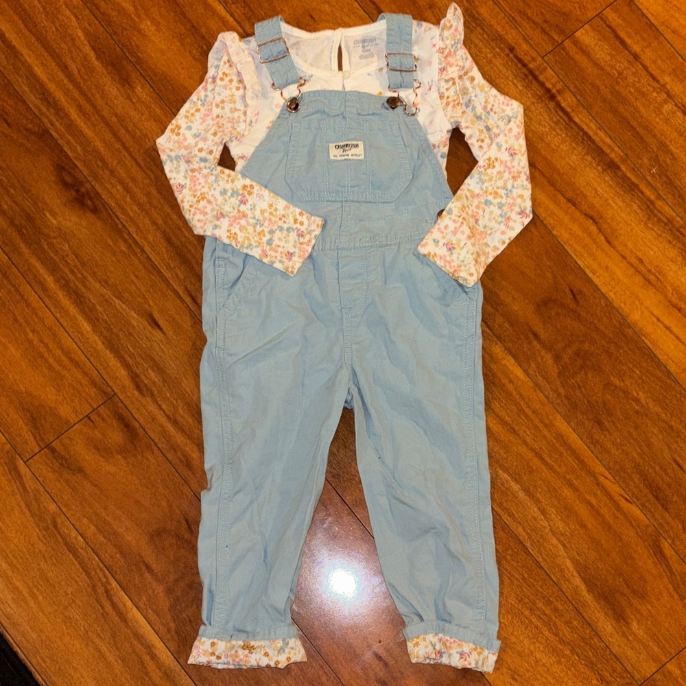 Oshkosh overalls with matching shirt